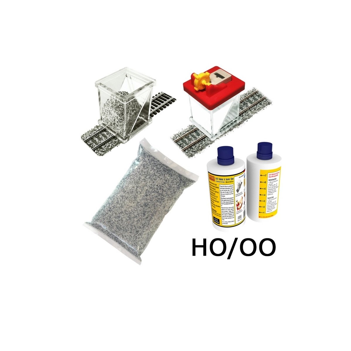 Ballasting Kit w-Gluer Grey Blend - HO-OO - Proses BALKIT-12