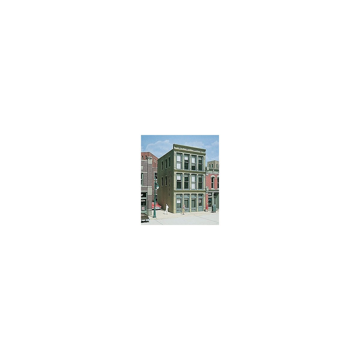 1st National Bank - Woodland Scenics DPM Landmark Structures(R) -- Kit - 3 x 4-1/2′ , HO, Design Preservation Models 11800