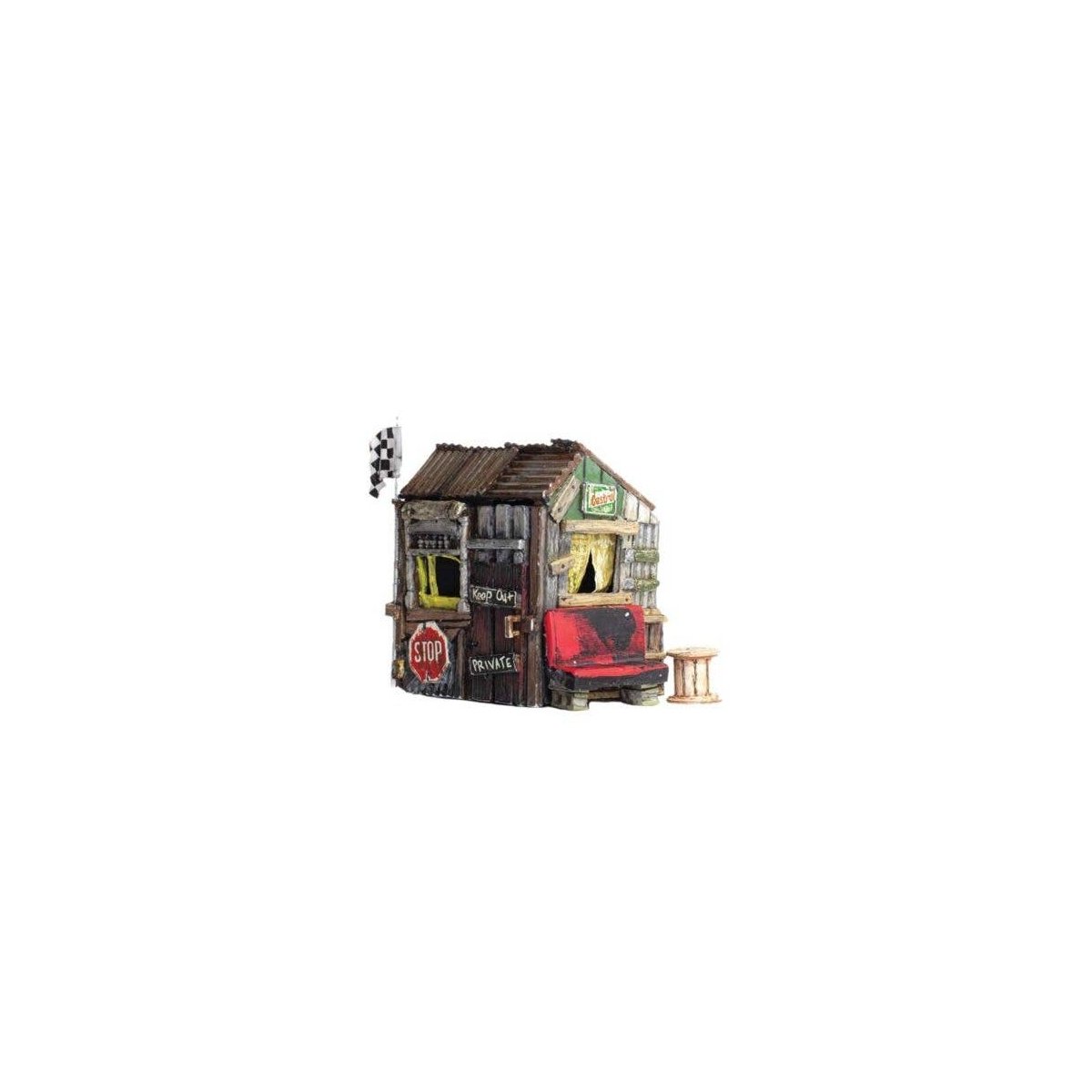 Kids Clubhouse - Built-&-Ready(R) Landmark Structure(R) -- Assembled - 1-1/4 x 1-5/16 x 1-3/16′ , HO, Woodland Scenics 5072