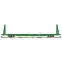 62′ Bulkhead Flatcar - Ready to Run -- Ashley Drew & Northern ADN 579 (green), HO, Trainman 20007948