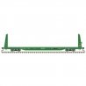 62′ Bulkhead Flatcar - Ready to Run -- Ashley Drew & Northern ADN 579 (green), HO, Trainman 20007948