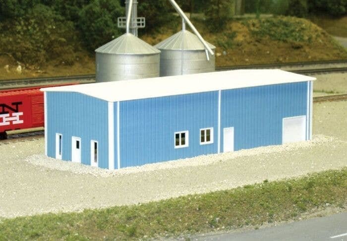Pre-Fabricated Warehouse -- 30` x 80` (blue), N, Pikestuff 8003