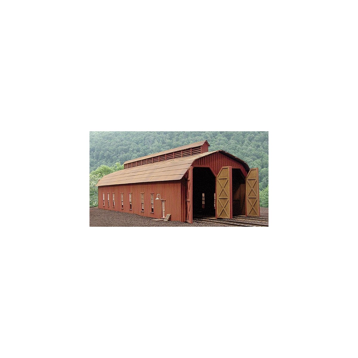 McCabe Lumber Rail Facility Series - Kit (Laser-cut Wood) -- Two-Stall Engine House w/Workshop - Standard, HO, B.T.S. 27446