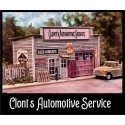 Clont′s Automotive -- Laser-Cut Wood Kit, HO, Bar Mills LLC 5012