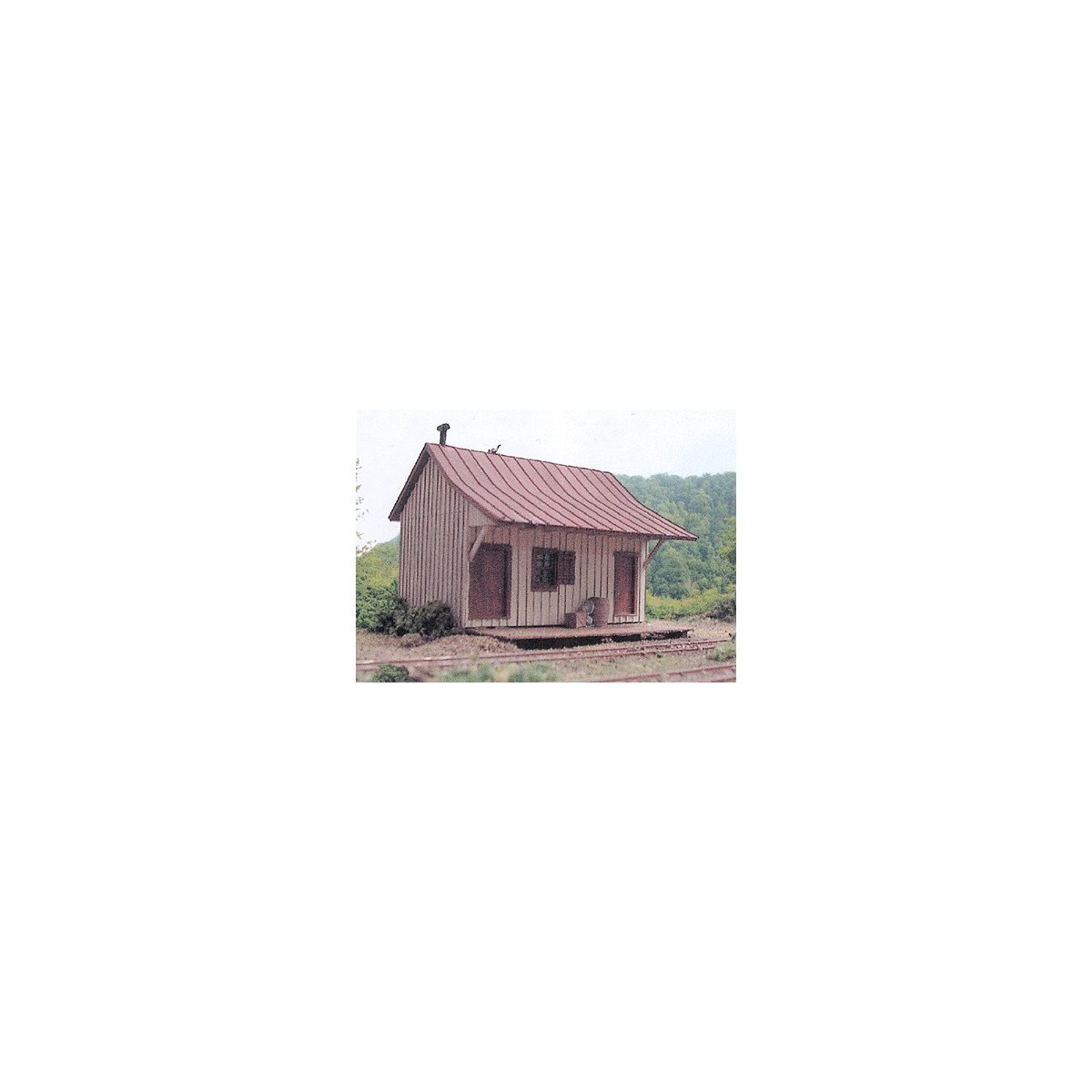 Waynesburg & Washington Narrow Gauge Structure Kits (Laser-Cut Wood) -- West Amity Station - 3 x 3-5/16′, HO, B.T.S. 27603