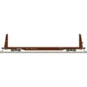 62′ Bulkhead Flatcar - Ready to Run -- Columbia & Silver Creek Railroad CLSL 2802 (Boxcar Red), HO, Trainman 20007950