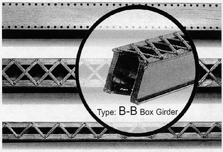 Heavy Duty Laced Bridge Girders -- Kit - 5-7/8′ 14.9cm Long pkg(5), HO, Central Valley 19005