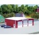 Fire Station -- Kit - Red 7 x 5-1/2′ 17.5 x 14cm, HO, Pikestuff 192
