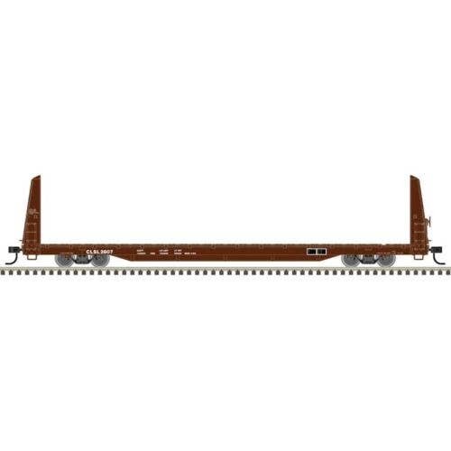 62′ Bulkhead Flatcar - Ready to Run -- Columbia & Silver Creek Railroad CLSL 2816 (Boxcar Red), HO, Trainman 20007952