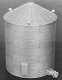 Grain Bin w/30-Degree Peaked Top -- Scale Height: 33′ 10.1m, HO, Rix Products 304