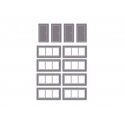 Doors & Windows Detail Pack - Wills -- Fits Concrete Industrial/Retail Building Made Using 552-SSM300, HO, Peco SSM314