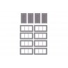 Doors & Windows Detail Pack - Wills -- Fits Concrete Industrial/Retail Building Made Using 552-SSM300, HO, Peco SSM314