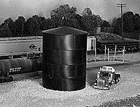 Peaked Top Water/Oil Tank -- Kit - Scale Height 29′ 8.8m, HO, Rix Products 503
