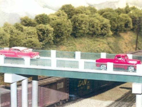 Wrought Iron Highway Overpass -- Kit - 50′ Scale, HO, Rix Products 121