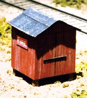 McCabe Lumber Series - Kit (Laser-Cut Wood) -- Fire Hose Storage & Water Tank Scale 8 x 8′ 2.4 x 2.4m, HO, B.T.S. 23010