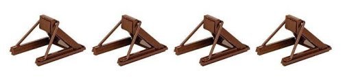 Assembled Track Bumper pkg(4) -- Rust Brown, HO, WalthersTrack 83109