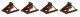 Assembled Track Bumper pkg(4) -- Rust Brown, HO, WalthersTrack 83109
