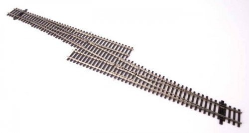 Code 83 Nickel Silver DCC Friendly Number 6 Single Crossover Turnout -- Right Hand, HO, WalthersTrack 83076