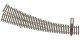 Code 83 Nickel Silver DCC-Friendly Curved Turnout - 24 and 36′ Radii -- Right Hand, HO, WalthersTrack 83068
