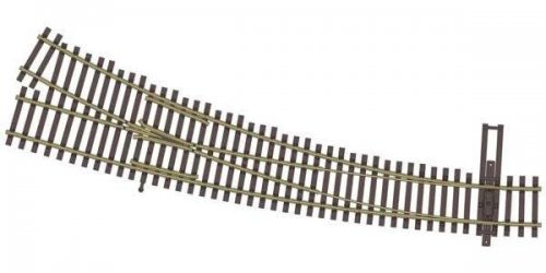 Code 83 Nickel Silver DCC-Friendly Curved Turnout - 24 and 36′ Radii -- Right Hand, HO, WalthersTrack 83068