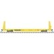62′ Bulkhead Flatcar - Ready to Run -- TTX TTPX 804511 (yellow, black, Forward Thinking Logo), HO, Trainman 20007964
