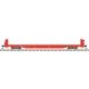 62′ Short-Bulkhead Flatcar - Ready to Run -- Southern Parts & Equipment SPEX 600 (Red), HO, Trainman 20007965