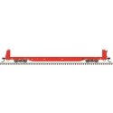 62′ Short-Bulkhead Flatcar - Ready to Run -- Southern Parts & Equipment SPEX 604 (Red), HO, Trainman 20007966