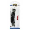 Curved Track w/ Nickel Silver Rail & Gray Roadbed - E-Z Track(R) -- 18′ 45.7cm Radius Termi, HO, Bachmann Industries 44502