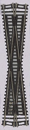 Code 83 Crossing - Nickel Silver with Brown Ties -- 12-1/2 Degrees, HO, Atlas Model Railroad Co. 571