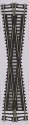 Code 83 Crossing - Nickel Silver with Brown Ties -- 12-1/2 Degrees, HO, Atlas Model Railroad Co. 571