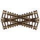 Code 83 Crossing - Nickel Silver with Brown Ties -- 30 Degrees, HO, Atlas Model Railroad Co. 574