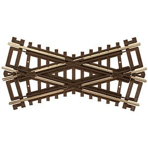 Code 83 Crossing - Nickel Silver with Brown Ties -- 30 Degrees, HO, Atlas Model Railroad Co. 574