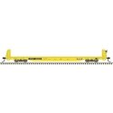 62′ Short-Bulkhead Flatcar - Ready to Run -- TTX TTJX 82091 (yellow, black), HO, Trainman 20007969