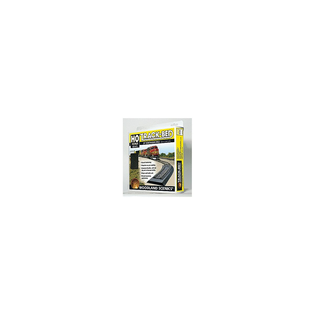 Track-Bed Roadbed Material -- Continuous Roll - 24′ 7.3m - HO Scale, HO, Woodland Scenics 1474