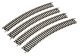 18′ Radius Curve 4-Pack -- Code 100 Nickel Silver, HO, Life-Like Products 3000