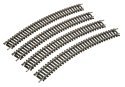 18′ Radius Curve 4-Pack -- Code 100 Nickel Silver, HO, Life-Like Products 3000