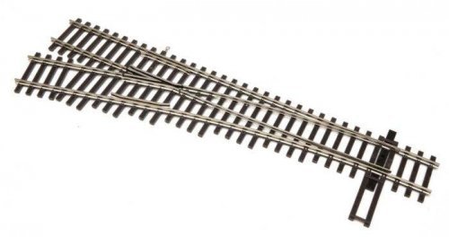 Code 100 Nickel Silver DCC-Friendly 4 Turnout -- Left Hand, HO, WalthersTrack 10013