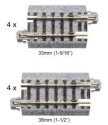 Track Assortment Set B - Unitrack -- 4 Each: 1-1/2` 38mm and 1-5/16` 33mm Straight Sections, N, Kato USA Inc 20092