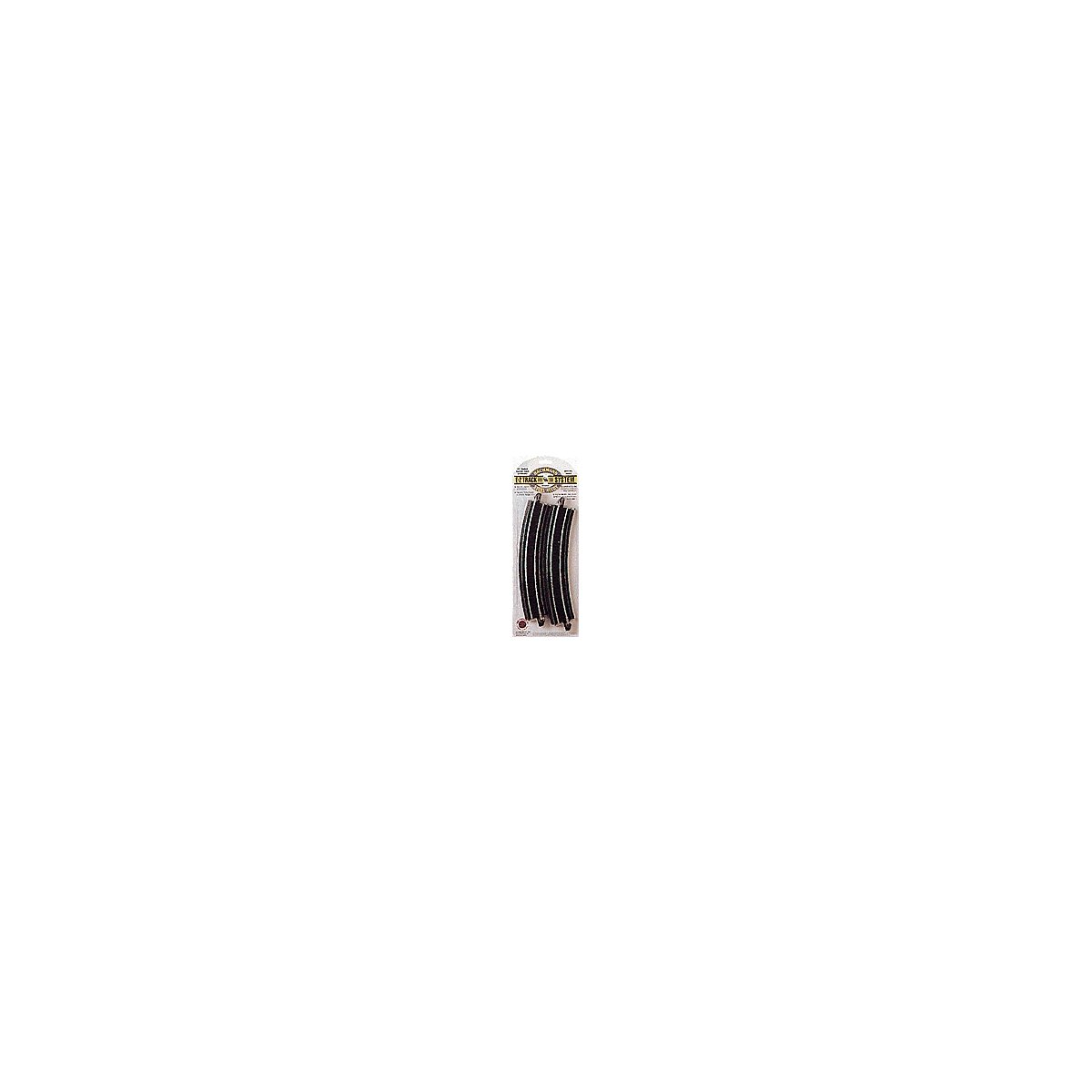 Curved Track w/Steel Rail & Black Roadbed - E-Z Track(R) -- 22′ Radius pkg(4), HO, Bachmann Industries 44403