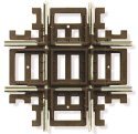 Code 83 Crossing - Nickel Silver with Brown Ties -- 90 Degrees, HO, Atlas Model Railroad Co. 577