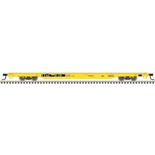 68′ Flatcar - Ready to Run -- TTX TTMX 81111 (yellow, black), HO, Trainman 20007974