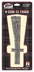 Code 55 Turnout, Nickel-Silver Rail, Brown Ties -- No.5 Left Hand, N, Atlas Model Railroad Co. 2050