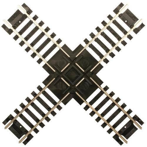 Custom-Line(R) Crossing - Code 100 -- 90-Degrees - 6′ 15.2cm, Black Ties, HO, Atlas Model Railroad Co. 176