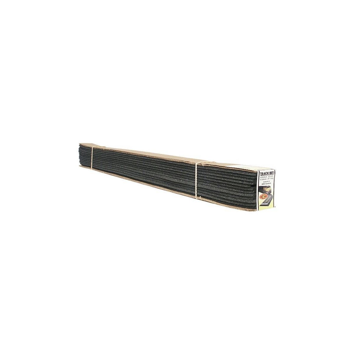 Track-Bed Roadbed Material -- Standard Track Profile pkg(12), N, Woodland Scenics 1472