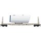 61` 8` Bulkhead Flatcar w/Wind Turbine Nacelle Load - Ready to Run -- Transportation Technology Services PEYX 35487 (For BNSF Wi