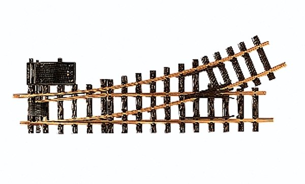 Electric Turnout - R3 - 22.5 Degrees -- Left-Hand (Diameter: 8`2` 249cm), G, LGB 16150