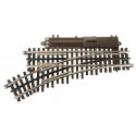 21st Century Track System(TM) Nickel Silver Rail w/Brown Ties - 3-Rail -- O-45 Switch Left Hand, O, Atlas O 6085