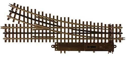21st Century Track System(TM) Nickel Silver Rail w/Brown Ties - 3-Rail -- O72 Right Hand Remote Custom Sup, O, Atlas O 6073
