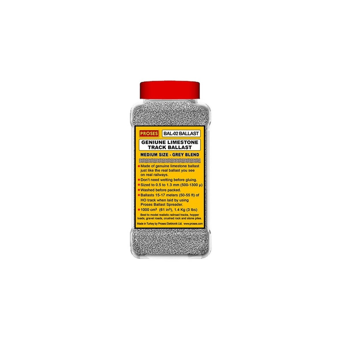 Authentic Limestone Ballast - 1-4 Kg 3 lbs - HO-OO Grey Blend - Proses BAL-02