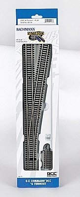 Decoder-Equipped Nickel-Silver Turnout - E-Z Track(R) -- 6 Right Hand, HO, Bachmann Industries 44136